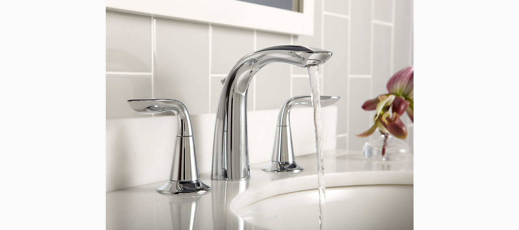 K-5317-4 | Refinia widespread bathroom sink faucet | KOHLER